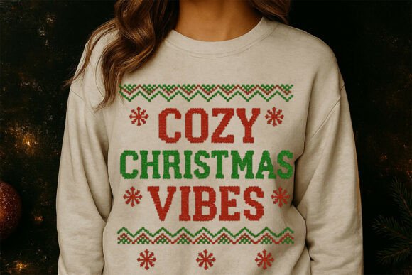 Download Cozy Christmas Vibes Ugly Sweater PNG - Ugly sweater png Collection