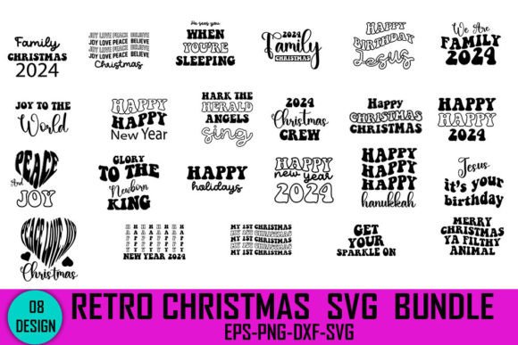 Download Retro Christmas Svg Bundle - Retro christmas svg Collection