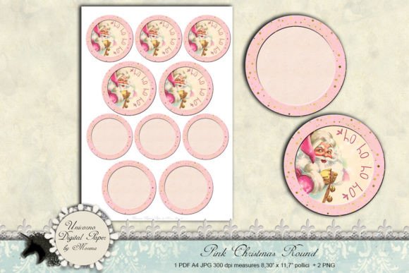 Download Vintage Christmas Santa Rounds - Premium Bundle