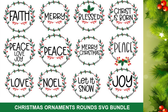 Download Christmas Ornaments Rounds Bundle - Premium Resources