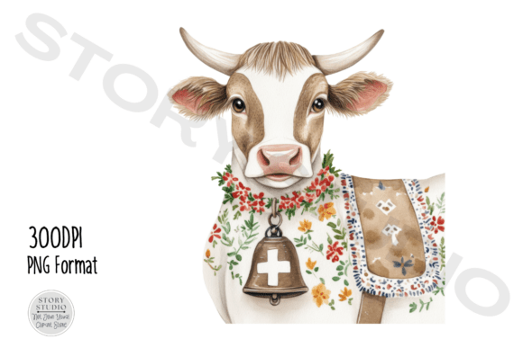 Download Cute Christmas Cow Clipart Set - Christmas cow clipart Collection