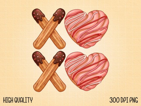 Download XOXO Valentine Dessert Illustration PNG - Dessert illustration Collection