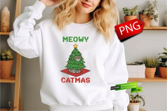 Download Meowy Catmas Ugly Sweater PNG - Ugly sweater png Collection
