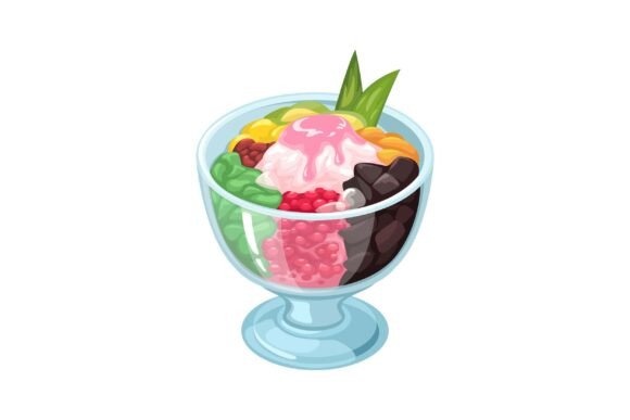 Download Mixed Shaved Ice Dessert Illustration - Dessert illustration Collection