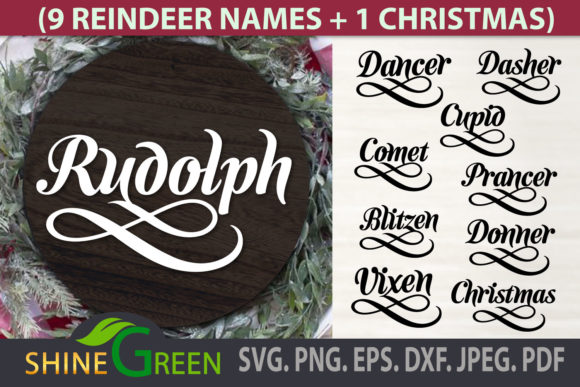 Download Reindeer Names Bundle - Christmas Rounds - Christmas rounds Collection