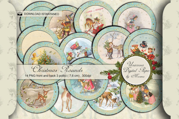 Download Vintage Christmas Children Rounds - Premium Resources