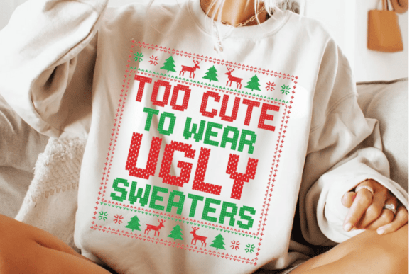 Download Too Cute to Wear Ugly Sweater Png - Ugly sweater png Collection